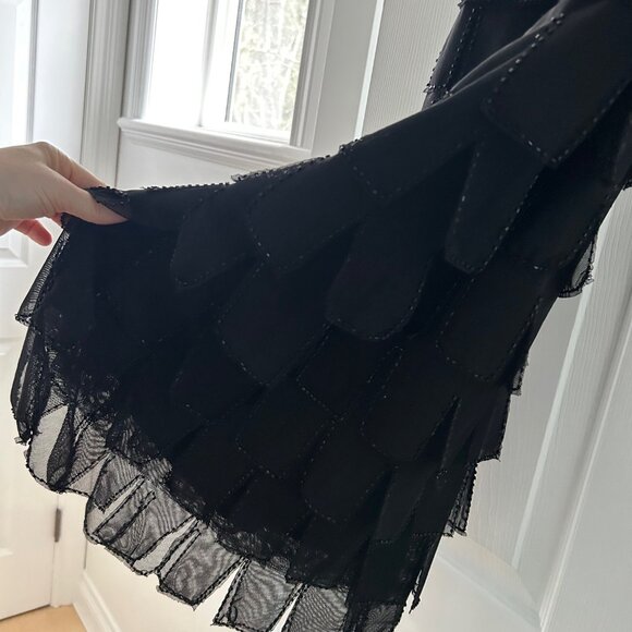 Black cocktail dress with beautiful beaded details - Picture 2 of 6